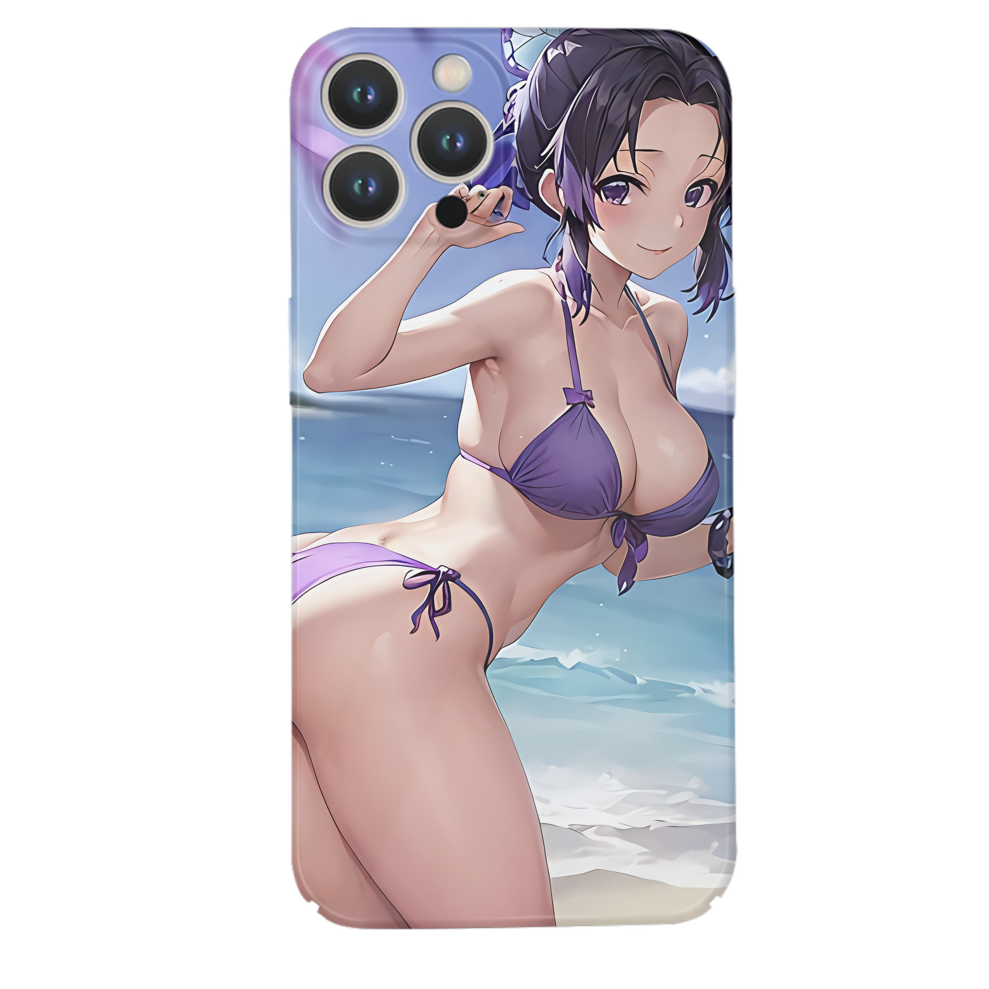 （画像用） 鬼滅の刃（きめつのやいば）蟲柱-胡蝶 しのぶ／こちょう しのぶ Kochou Shinobu 【iPhone 14シリーズ対応】ハードケース